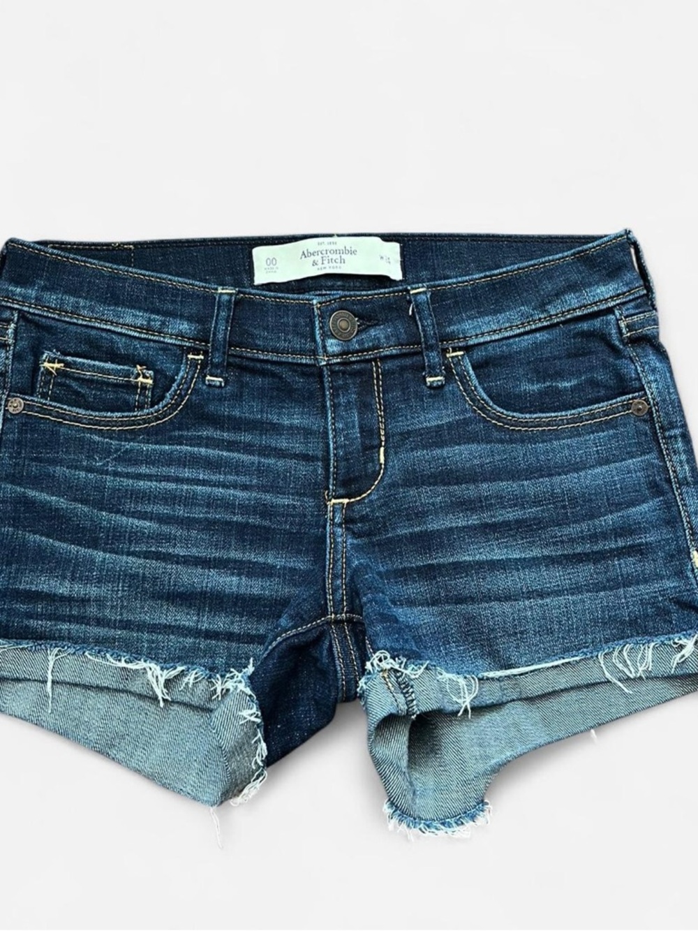 Abercrombie & Fitch Navy Blue Denim Shorts